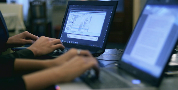 Business People Use The Computer Business People Use The Computer