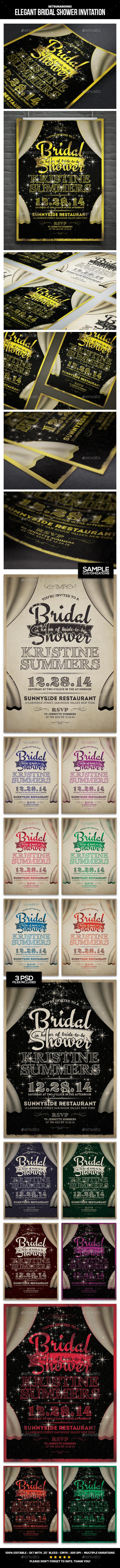 Elegant Bridal Shower Invitation (Invitations)