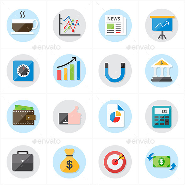 GraphicRiver Flat Icons For Business and Finance 9688242 GraphicRiver Flat Icons For Business and Finance 9688242