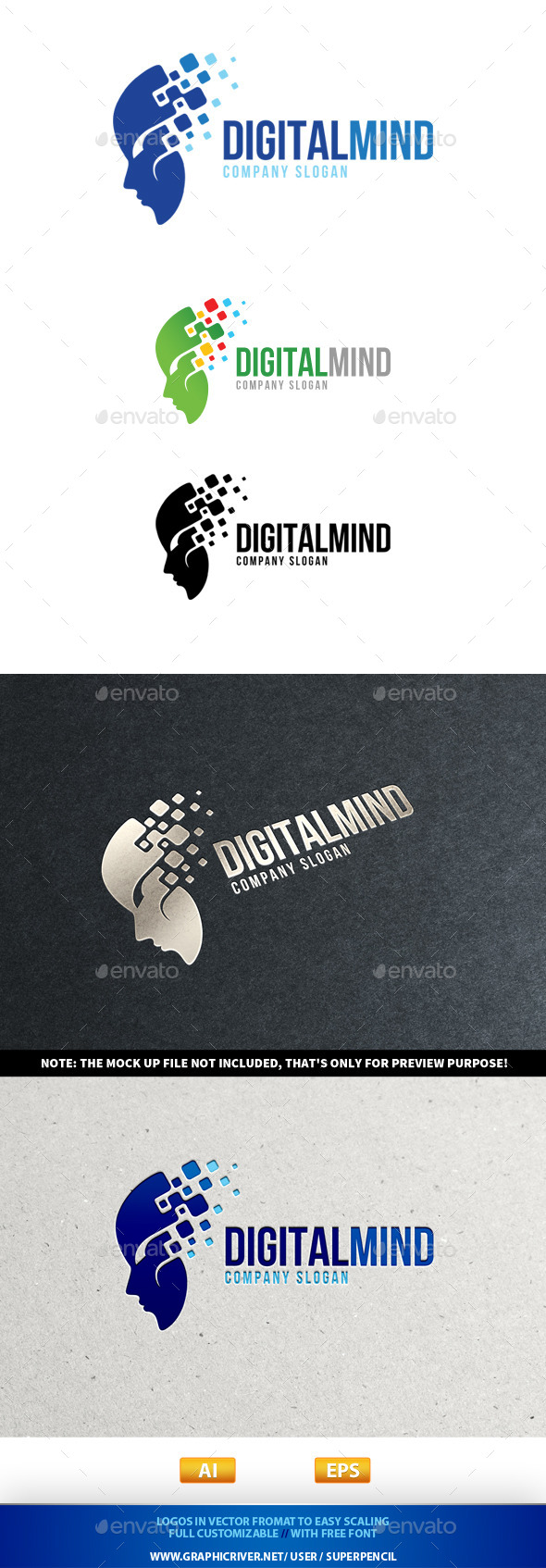 GraphicRiver Digital Mind Logo 9690247 GraphicRiver Digital Mind Logo 9690247