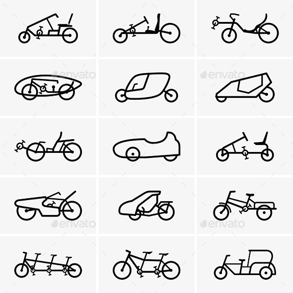 GraphicRiver Bicycle Cars Icons 9691005 GraphicRiver Bicycle Cars Icons 9691005