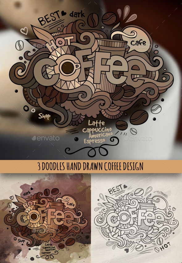 Coffee Doodles Designs (Food)