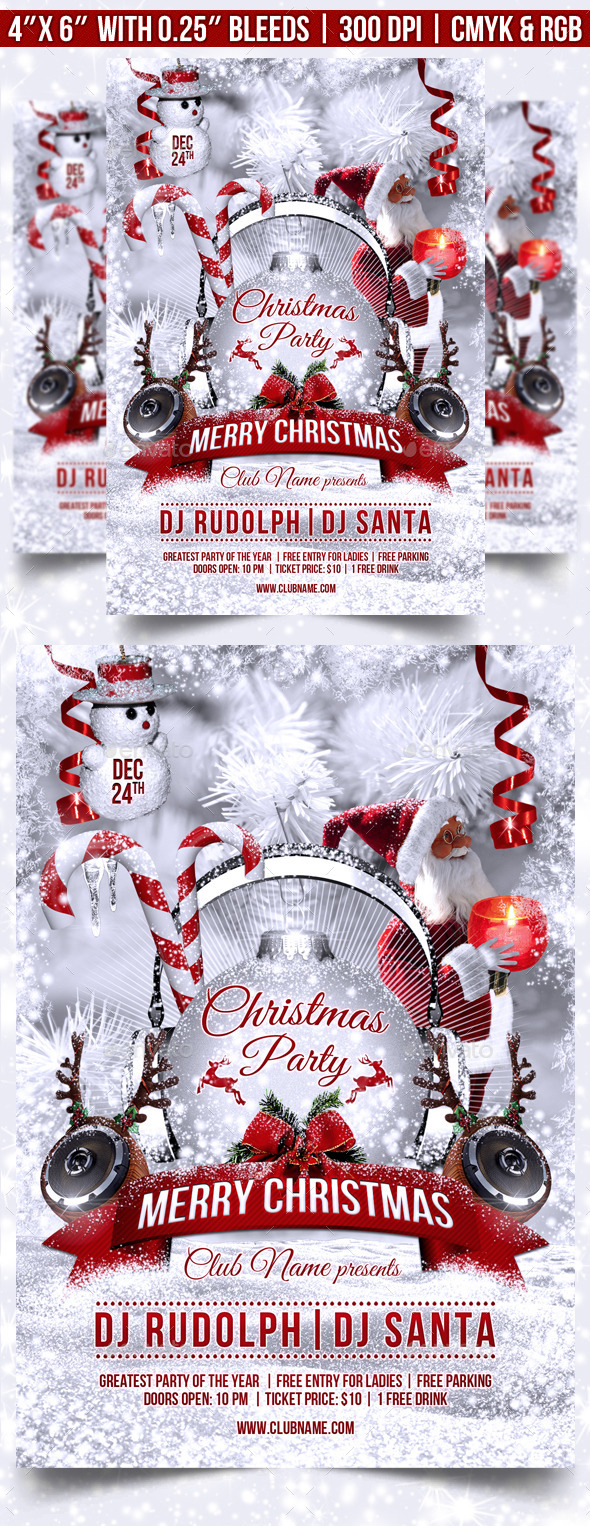 Christmas Party Flyer Template (Clubs & Parties)