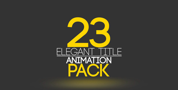 23 Elegant Title Animation 23 Elegant Title Animation