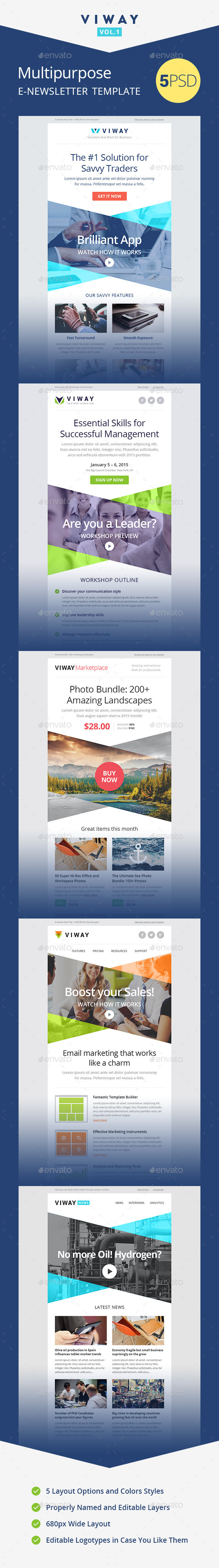 GraphicRiver Viway Multipurpose E-newsletter Template Vol.1 9642425 GraphicRiver Viway Multipurpose E-newsletter Template Vol.1 9642425