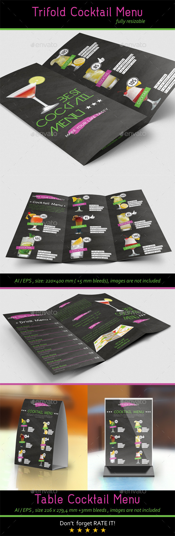 GraphicRiver Cocktail Menu 9642718 GraphicRiver Cocktail Menu 9642718