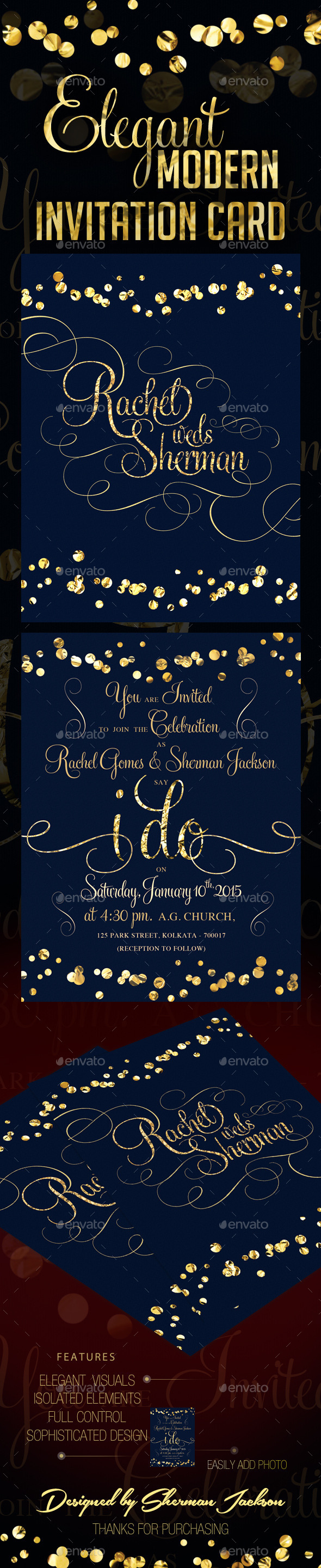 GraphicRiver Classy Modern Wedding Invitation 9693759 GraphicRiver Classy Modern Wedding Invitation 9693759