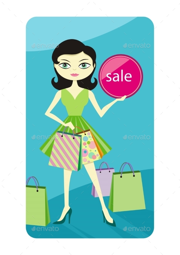 Gambar Shopping  Girl Kartun  Fixride com