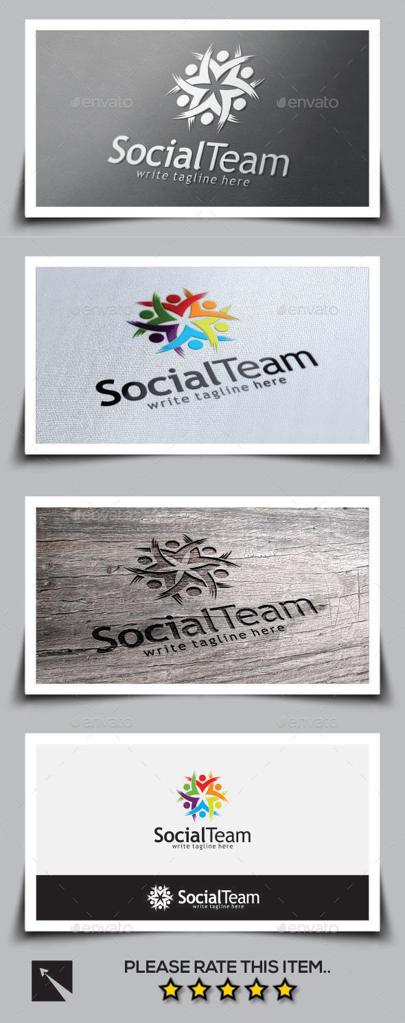 GraphicRiver Social Team Logo Template 9694850 GraphicRiver Social Team Logo Template 9694850