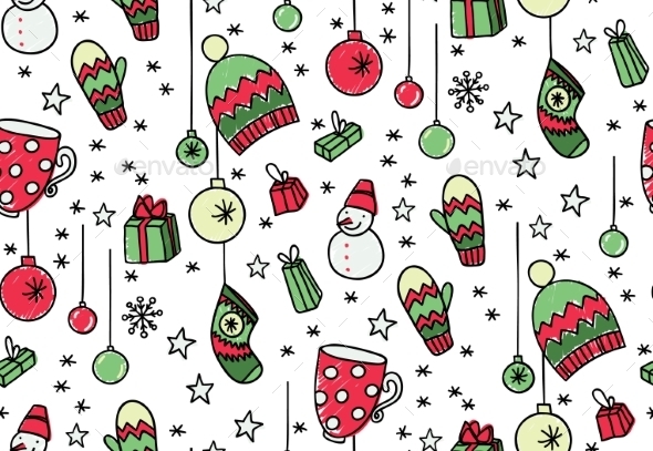 GraphicRiver Hand Drawn New Year Seamless Pattern 9695159 GraphicRiver Hand Drawn New Year Seamless Pattern 9695159