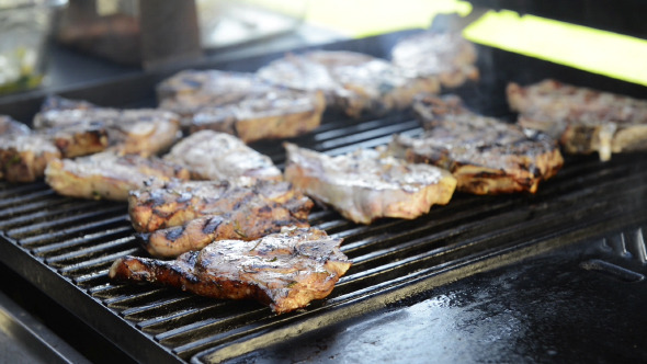 VideoHive Barbeque Grilling Lamb Chops 9695981 VideoHive Barbeque Grilling Lamb Chops 9695981