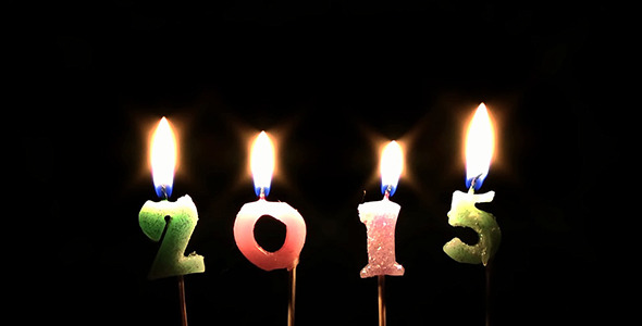 VideoHive 2015 Candles on Black 9696671 VideoHive 2015 Candles on Black 9696671