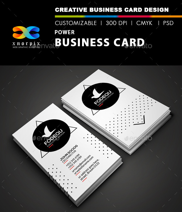 GraphicRiver Power Business Card 9697067 GraphicRiver Power Business Card 9697067