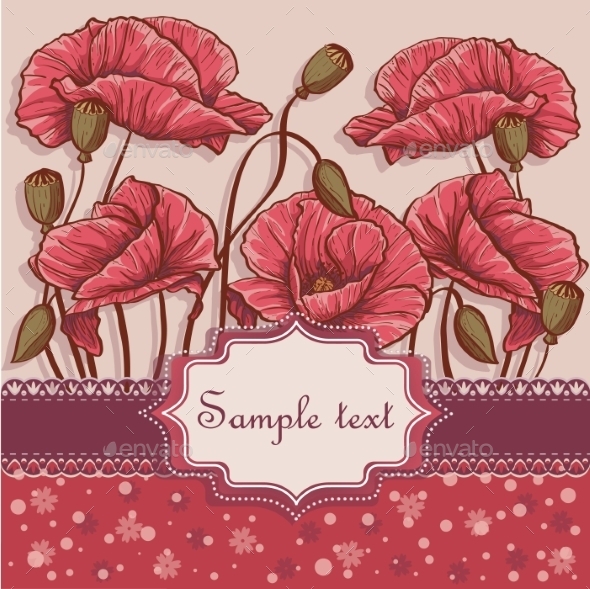 GraphicRiver Poppies Background 9697371 GraphicRiver Poppies Background 9697371
