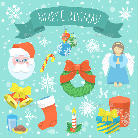 GraphicRiver Colorful Christmas Symbols 9697549 GraphicRiver Colorful Christmas Symbols 9697549