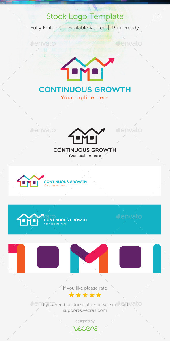 GraphicRiver Continuous Growth Stock Logo Template 9698944 GraphicRiver Continuous Growth Stock Logo Template 9698944