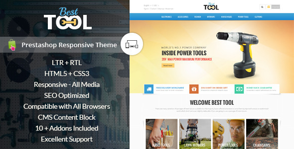 tools - prestashop responsive theme 