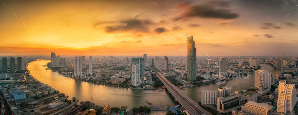 landscape of Bangkok city