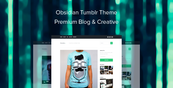 obsidian tumblr theme premium blog & creative 