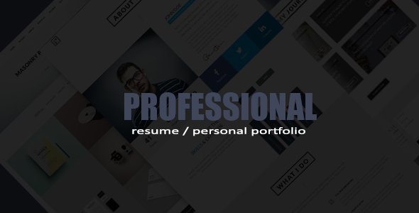 Professional Resume / Portfolio HTML Template