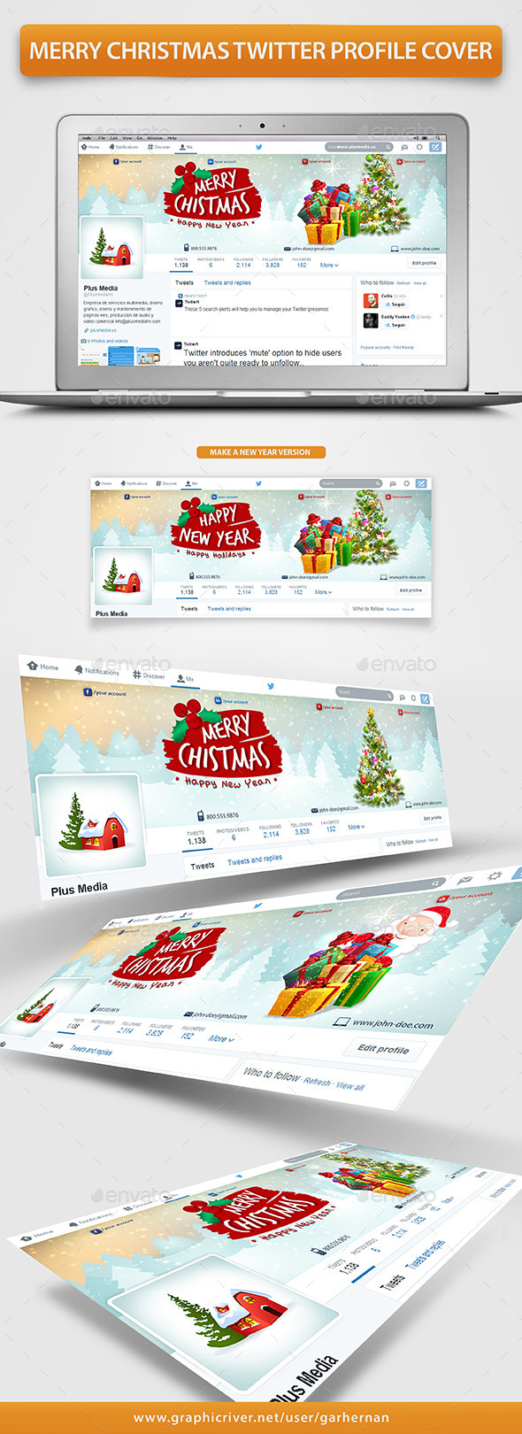 GraphicRiver Merry Christmas Twitter Profile Cover 9701184 GraphicRiver Merry Christmas Twitter Profile Cover 9701184