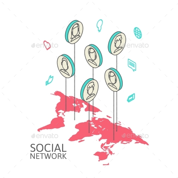 GraphicRiver Conceptual Image with Social Networks 9701232 GraphicRiver Conceptual Image with Social Networks 9701232