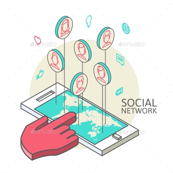 GraphicRiver Conceptual Image with Social Networks 9701236 GraphicRiver Conceptual Image with Social Networks 9701236