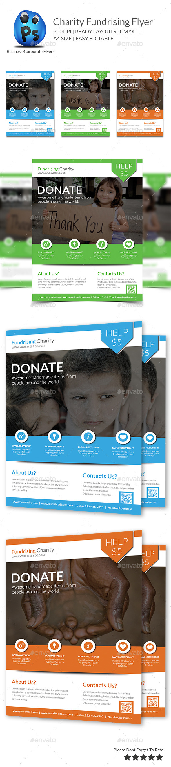 GraphicRiver Charity Fundrising Flyer Print Templates 9701522 GraphicRiver Charity Fundrising Flyer Print Templates 9701522