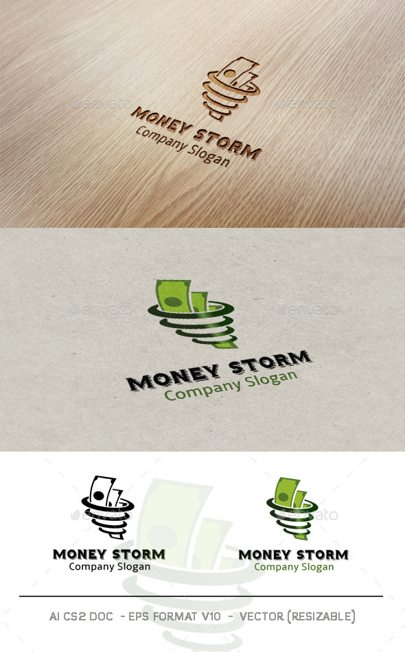 GraphicRiver Money Storm logo 9701665 GraphicRiver Money Storm logo 9701665