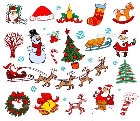 Christmas Doodle Symbols Christmas Doodle Symbols
