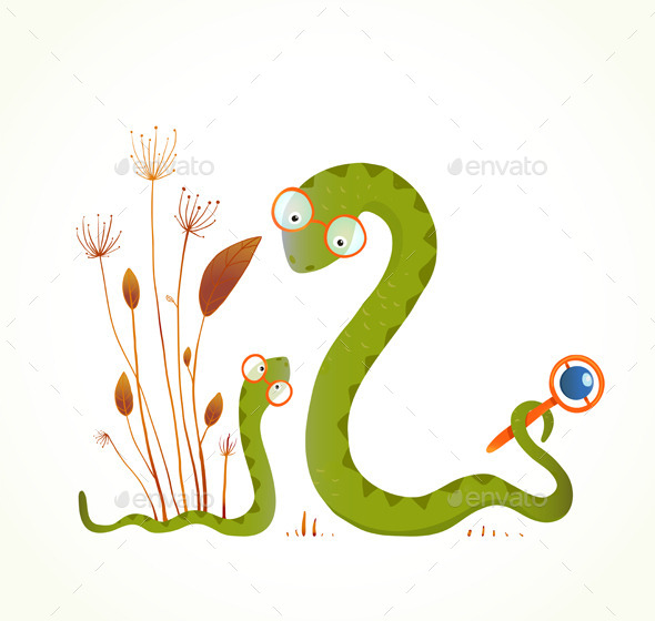 GraphicRiver Mother Snake with a Rattler 9702469 GraphicRiver Mother Snake with a Rattler 9702469