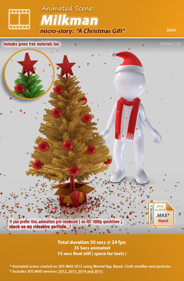 3DOcean Animated Scene Milkman A Christmas Gift 9702475 3DOcean Animated Scene Milkman A Christmas Gift 9702475