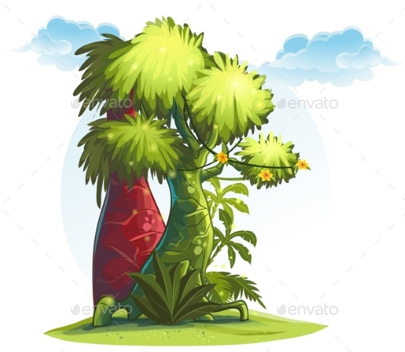 GraphicRiver Jungle of Trees Against the Sky 9702877 GraphicRiver Jungle of Trees Against the Sky 9702877