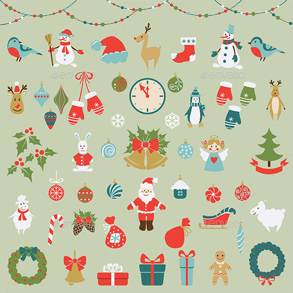 GraphicRiver Set of Christmas Flat Graphic Elements 9702890 GraphicRiver Set of Christmas Flat Graphic Elements 9702890