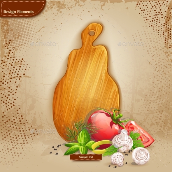 GraphicRiver Background with Cutting Board and Ingredients 9702990 GraphicRiver Background with Cutting Board and Ingredients 9702990