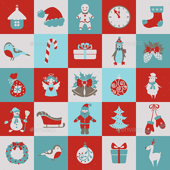 GraphicRiver Set of Christmas Elements 9702992 GraphicRiver Set of Christmas Elements 9702992