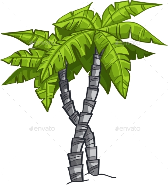 GraphicRiver Cartoon Banana Tree 9702998 GraphicRiver Cartoon Banana Tree 9702998
