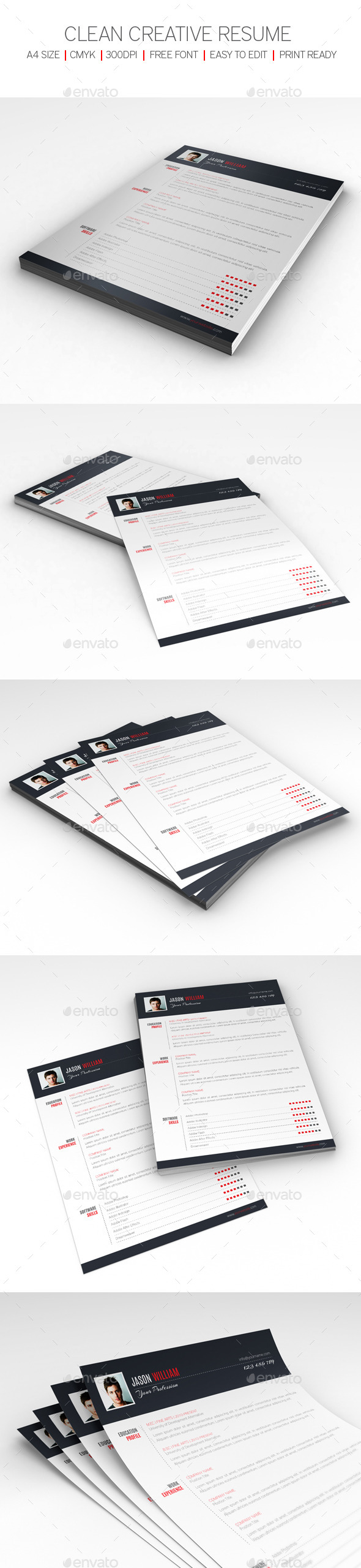 GraphicRiver Clean Creative Resume 9703002 GraphicRiver Clean Creative Resume 9703002