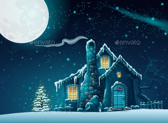 GraphicRiver Illustration of Christmas Night 9703015 GraphicRiver Illustration of Christmas Night 9703015