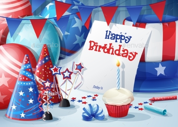 GraphicRiver Greeting Card with Birthday 9703154 GraphicRiver Greeting Card with Birthday 9703154