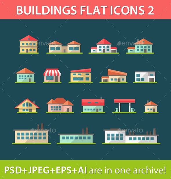 GraphicRiver Set of Flat Design Building Pictograms 9685199 GraphicRiver Set of Flat Design Building Pictograms 9685199