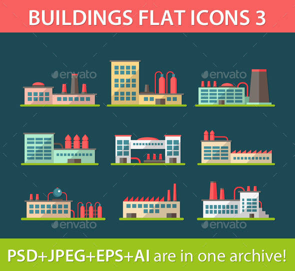 GraphicRiver Industrial Buildings 9685195 GraphicRiver Industrial Buildings 9685195