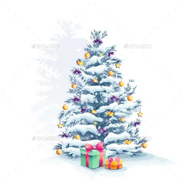 GraphicRiver Image of a Christmas Tree with Toys and Gifts 9703568 GraphicRiver Image of a Christmas Tree with Toys and Gifts 9703568