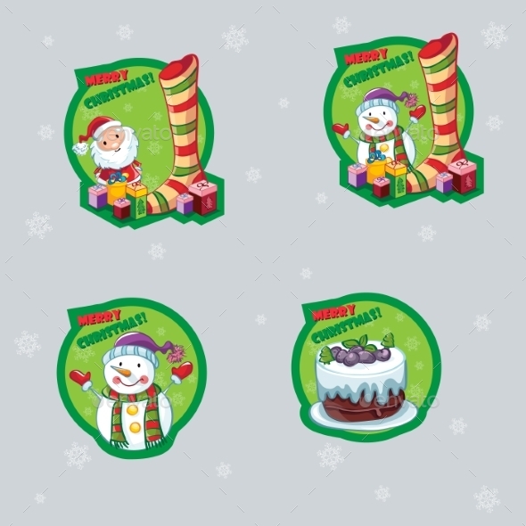 Set of Christmas Labels Set of Christmas Labels