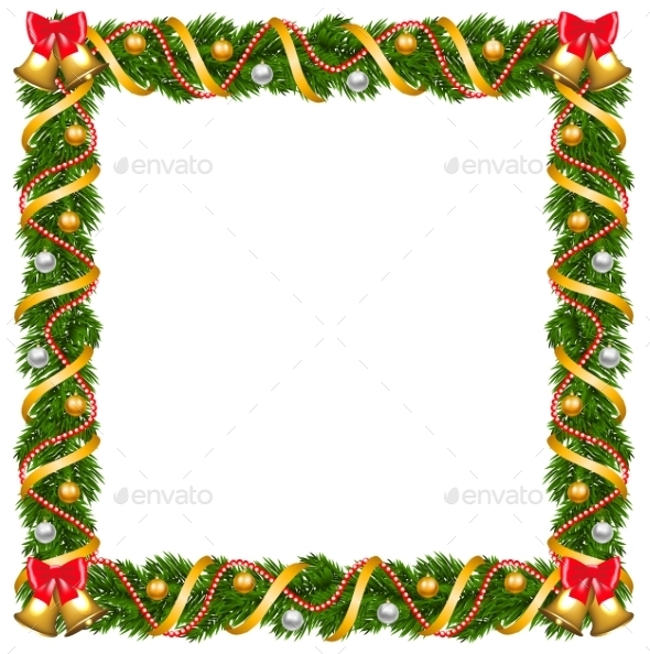 GraphicRiver Christmas Garland Frame 9704286 GraphicRiver Christmas Garland Frame 9704286