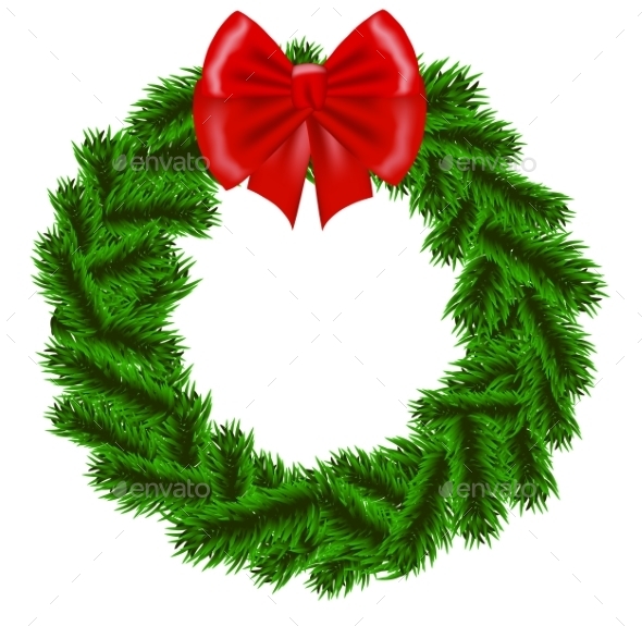 GraphicRiver Christmas Fir Tree Wreath 9705348 GraphicRiver Christmas Fir Tree Wreath 9705348