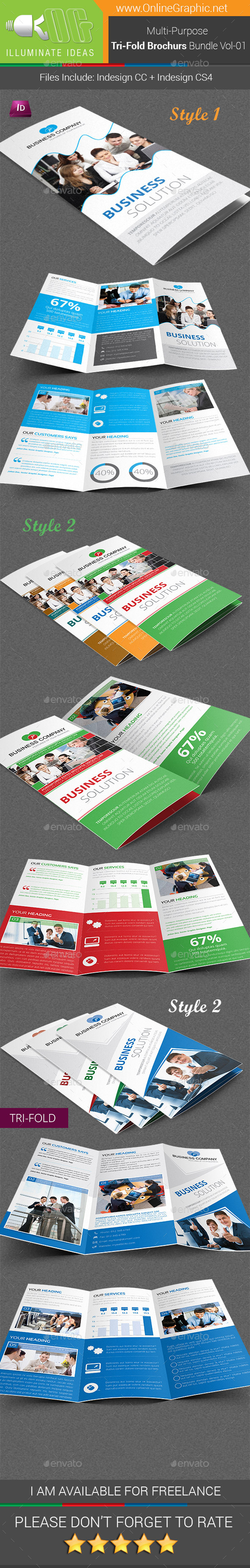 GraphicRiver Multipurpose Tri-Fold Brochures Bundle Vol-01 9705446 GraphicRiver Multipurpose Tri-Fold Brochures Bundle Vol-01 9705446