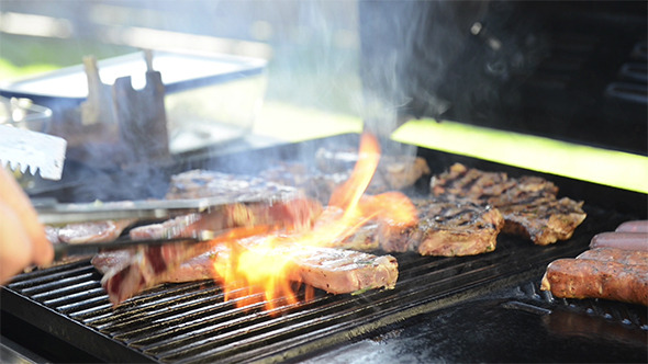 VideoHive Barbeque Grilling Lamb Chops 9705529 VideoHive Barbeque Grilling Lamb Chops 9705529
