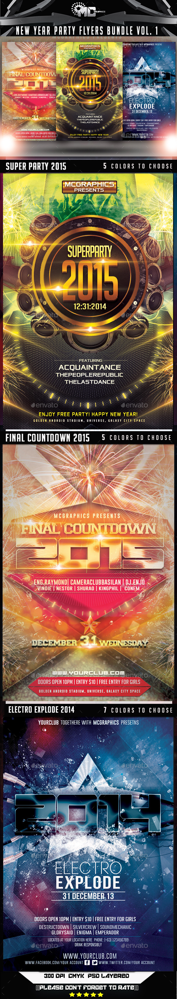 GraphicRiver New Year Party Flyers Bundle Vol 1 9706094 GraphicRiver New Year Party Flyers Bundle Vol 1 9706094