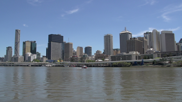 VideoHive City Ferry In Front Of The Brisbane Skyline 9706174 VideoHive City Ferry In Front Of The Brisbane Skyline 9706174